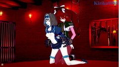 Garie T&ucirc_m&acirc_n and Maria Cadenzavna Eve and Micha Jawk&acirc_n intense futanari sex. - Symphogear Hentai Thumb