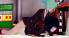 Suzu Kanade and Matsuri Kazamaki and the old man futanari sex and intense sex. - Ayakashi Triangle Hentai Thumb