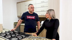 I discover my stepsister fucking my step daddy in the kitchen and we end up having a family threesome! Naty Delgado, Blaze Ranger and Xavi Thumb