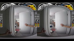 VIRTUAL PORN - Stepsister Mae Milano Gets Down And Stuffs Her Mouth With Her Stepbro'_s Dick Making Him Moan In Pleasure Thumb