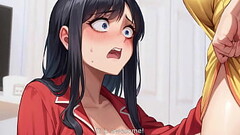 Older bigtits sexy stepsister with young stepsister exploring big hard secret in panties when mom is out (Hentai/Animated/Futanari) Thumb