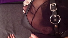 Fucking my wife'_s mouth with tights on her head Thumb