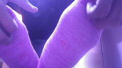 SHOWING MY NEW PINK SOCKS AND TIRED FEET Thumb