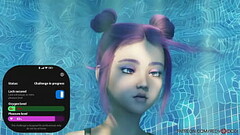 Underwater Orgasm Futa Version by Redvoidcgi (futanari student jerking her dick on extreme masturbation) Thumb