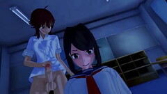 叩く女と少年 Thumb