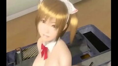 Maid and futa playing with a dildo Thumb