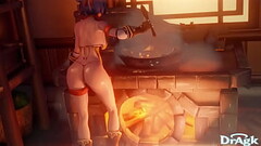 Xiangling Gets her ass penetrated on the kitchen'_s floor first time Anal Genshin Impact porn Thumb