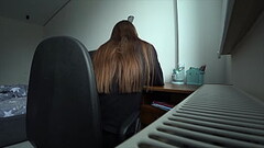 Cheating. An Unfaithful Wife Cheated On Her Husband With His Friend On The Desk While He'_s Not At Home. Anal Thumb