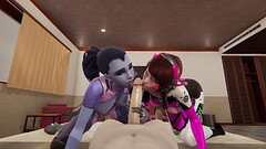 Overwatch Compilation D.VA and Widowmaker l 3d animation Thumb