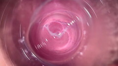 Camera inside my tight creamy pussy, Internal view of my horny vagina Thumb