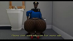 Big Black Ass Officer Fucked While Husband Waits Thumb