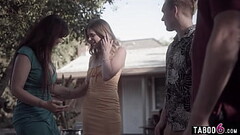 Family tradition is to make a home movie with stepmom Syren de Mer and stepson with his teen GF Nikki Sweet Thumb