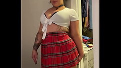 Slutty Dirty Talking Emo chick with a big perfect ass gives head, gets on top and bounces on her man'_s dick, gets pounded from behind and takes a cumshot all over her big booty Thumb