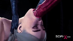 Hot alien sex in a dark cave with a horny young blonde Thumb