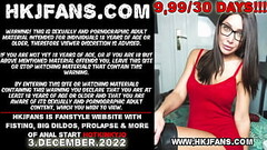 Hotkinkyjo extreme gape after anal fucking with huge red dildo from mrhankey &amp_ anal prolapse Thumb