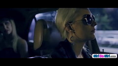 Busty milf licking her lesbian driver Thumb