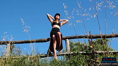 French teen beauty with a big ass Laura Devushcat posing nude for Playboy Thumb