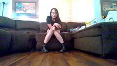 Barely Legal Goth Teen Cums All Over Living Room Floor! Thumb