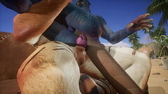 Tiger makes Lizard cum multiple times - Wildlife Thumb