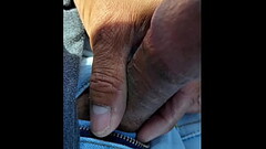 BBC HlywdJay Public Big Latino Cock Flashing And Masturbation With Verbal Homemade POV Cumshot In Car - Almost Got Caught Thumb