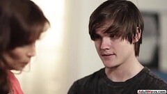 AdultMovs.com - Busty milf stepmom rides stepsons cock Thumb