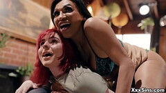 XxxSins.com - Trans woman Jessy Dubai and her husband Dillion Diaz fuck their TS babysitter Ella Hollywood. Grab your cock and get ready for an epic threesome! Thumb