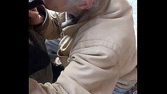 Cleaning lady giving me a gumjob outside Thumb