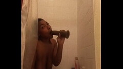 In shower playing with my new toy Thumb