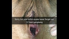 Snap chat cheating  slutty wife  bareback sex  and cuckold captions compilation! - Not inside- not cheating - Milky Mari Thumb