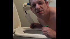bisexual gay mark wright wants you lovers to use him like a toilet as he lays there with his mouth wide open swallowing his own piss Thumb