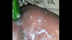 XxxL size cucumber stuffed all over in ass hole Thumb