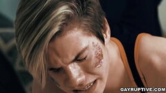 Pierce Paris catches his stepson, Jordan Lake wearing a skimpy outfit. Pierce tells Jordan to get inside o give him a real lesson in how to suck cock! Thumb