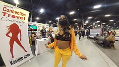 Ebony booby shake at Exxxotica NJ 2021 Thumb