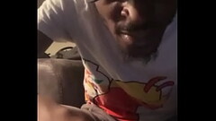 step Dad playing video game with Thumb