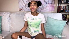 Sweet, Petite Gal is doing a Self-Bondage and Masturbating Thumb