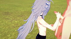 Genshin Impact Yaoi - Razor Handjob and fucked by Diluc - Japanese Asian manga anime game porn gay Thumb