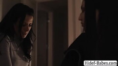 Busty stepmom licks her stepteen Thumb