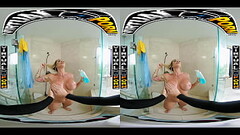 VIRTUALPORN.COM - Busty Blonde MILF Robbin Banx Seduces Step Son In Shower Thumb