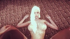 Sexy blonde anime girl suck big dick and get cumshot on her pretty face Thumb