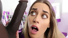 He gets the visit of a babe he doesn'_t know that wants to suck his huge cock - interracial porn Thumb