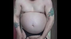 sissy male mark wright just loves the taste of his own cum that much he licks his right out of his hand and shows you it all in his mouth Thumb