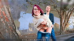 KISSCAT Love Breakfast with Sausage - Public Agent Pickup Russian Student for Outdoor Sex Thumb