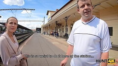 HUNT4K. Cuckold should watch how rich man fucks his girlfriend Thumb