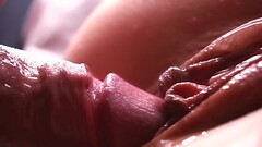 SLOW MOTION. Extremely close-up. Sperm dripping down the pussy Thumb