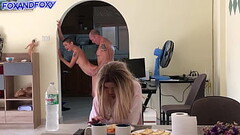 Amateur Naughty stepdaughter hid in the fridge and got ass fuck from step daddy while mom watch TV Thumb