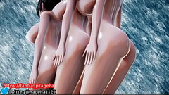 【百合】おっぱいをくっつけ合う3人② Thumb